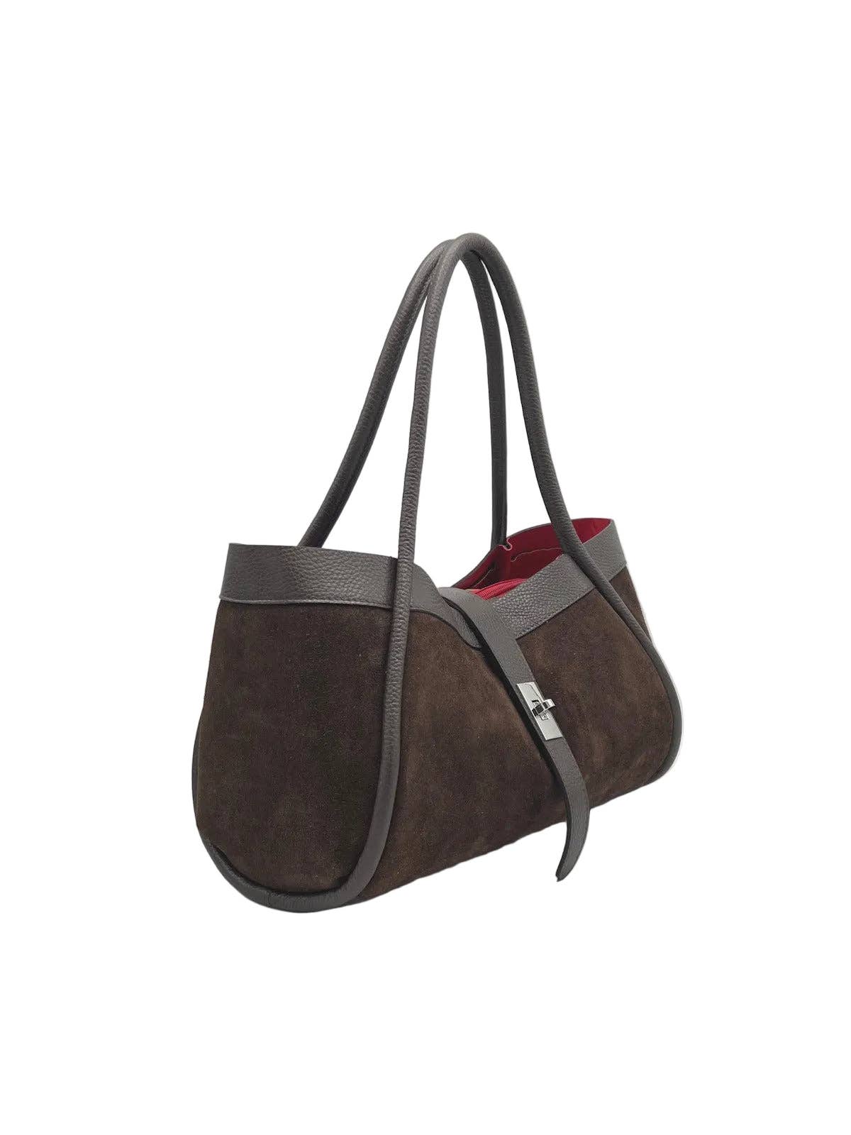 Bolso de Ante con Bandolera Firenze Made in Italy – Artesanía Italiana