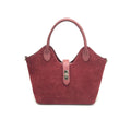 Bolso de Piel de Ante Burdeos Roma Made in Italy – Artesanía Italiana