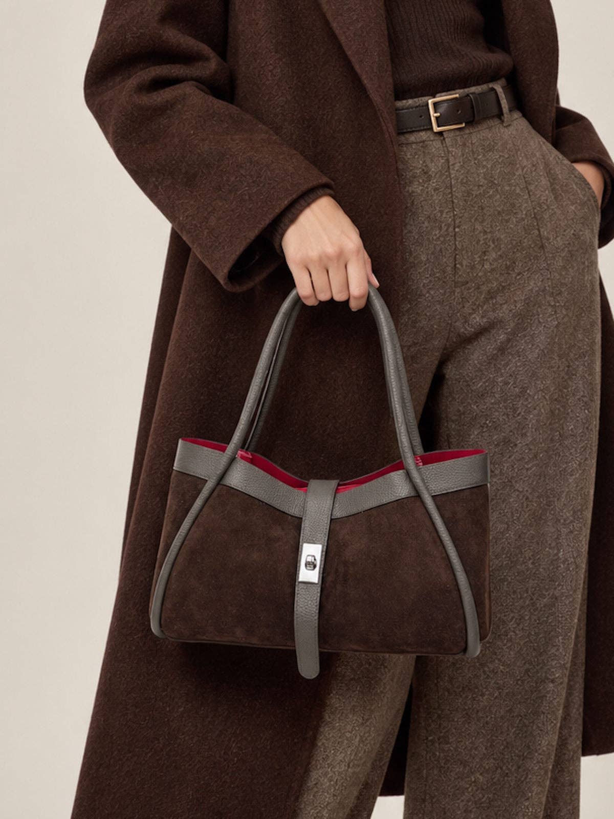 Bolso de Ante con Bandolera Firenze Made in Italy – Artesanía Italiana