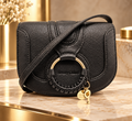 See by Chloé Hana Mini Black Saddle Bag with O-Ring – Pre-Owned Excellent Condition