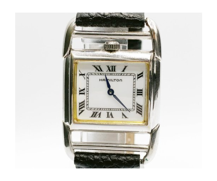 Hamilton Contour Ref. 6141 Reloj de Cuarzo Art Déco Vintage Años 90 – Seminuevo en Excelentes Condiciones