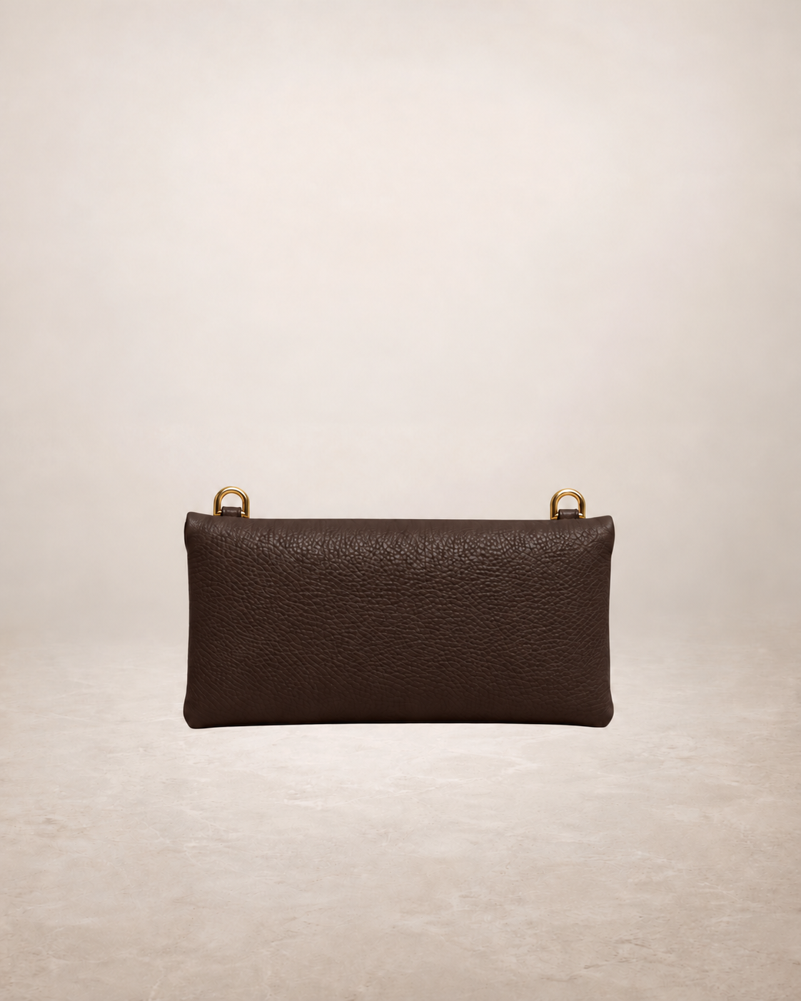 Amalfi - Bolso de mano en piel marrón chocolate
