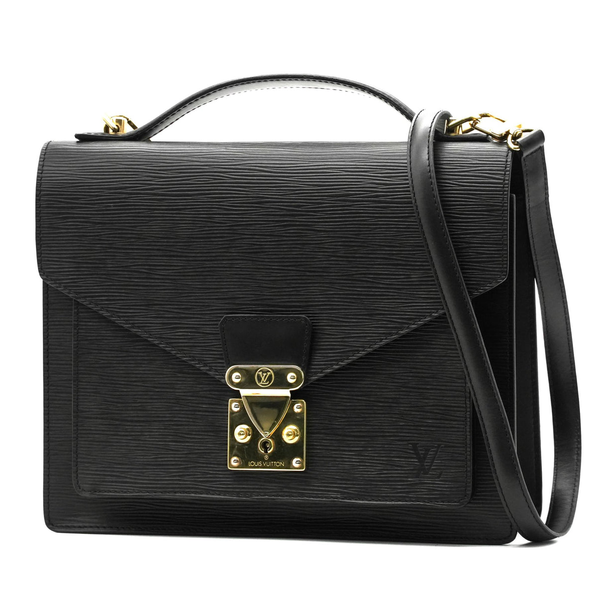 Bolso Louis Vuitton Monceau de piel Epi negra vintage 1993 – De segunda mano en excelentes condiciones