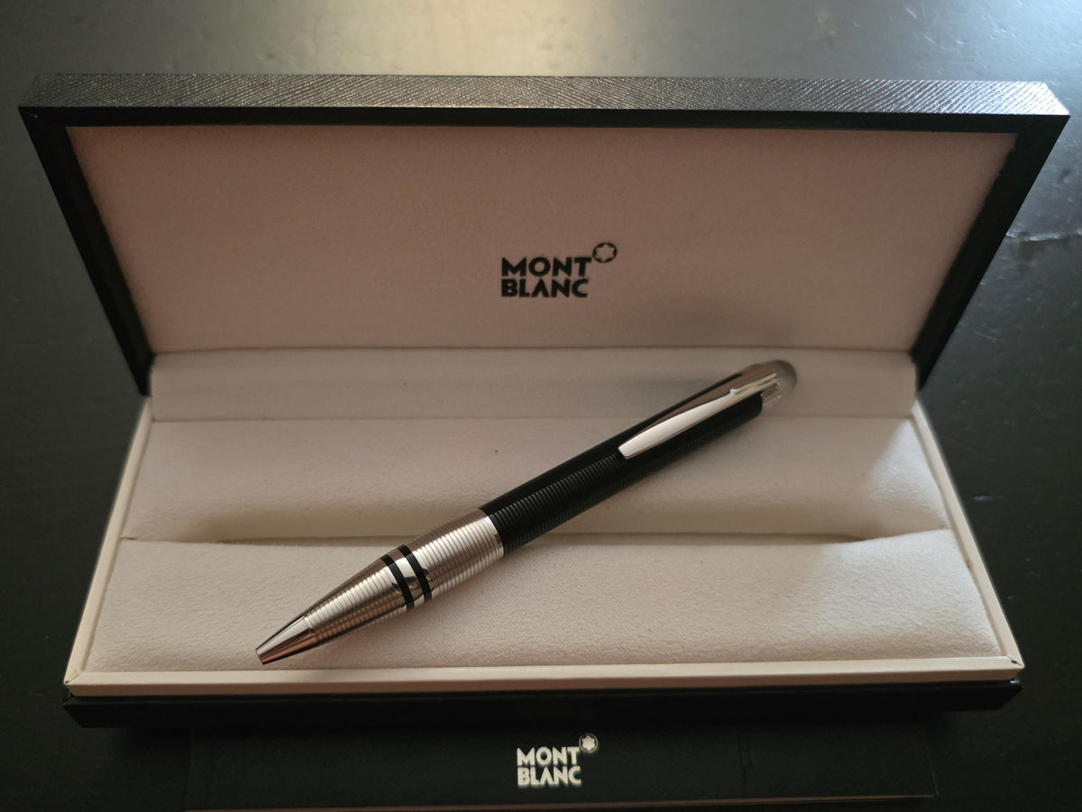 Bolígrafo Montblanc StarWalker de resina negra chapado en platino 2007 – De segunda mano en excelentes condiciones