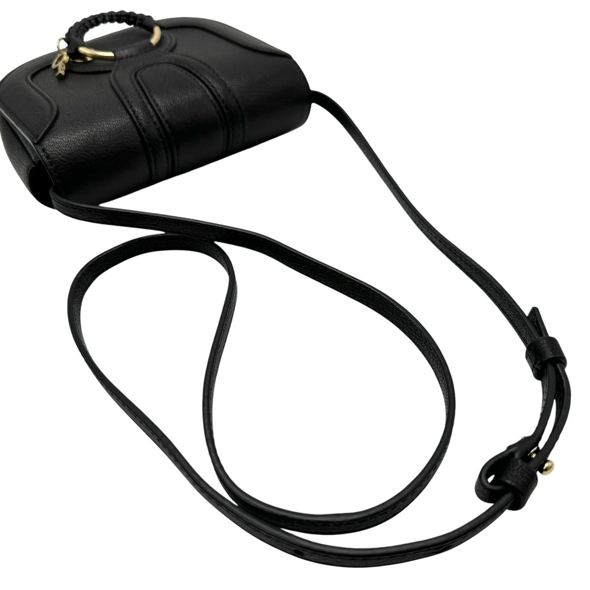See by Chloé Hana Mini Black Saddle Bag with O-Ring – Pre-Owned Excellent Condition