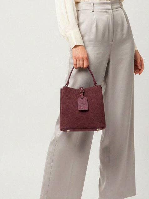 Bolso tipo saco Verona de ante Made in Italy – Artesanal italiana