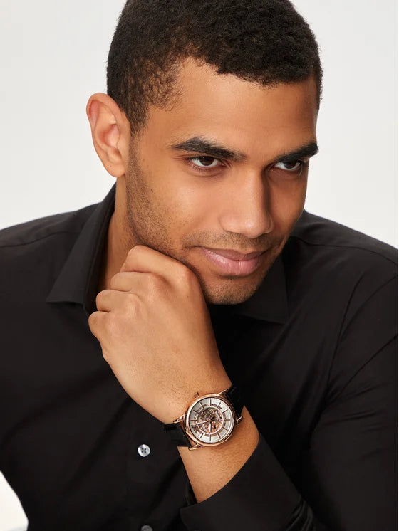 Reloj Automático Emporio Armani Meccanico AR60007 Color Oro Champán 43mm – Nunca Usado