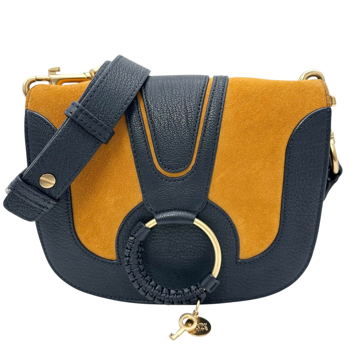 See by Chloé Hana Bolso Mediano Bicolor en Piel y Ante – Pre-Owned en Excelentes Condiciones